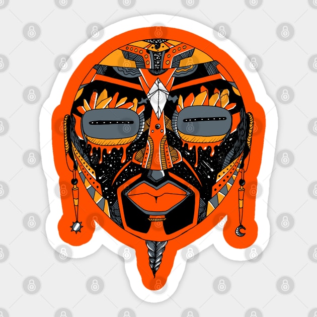 Orangrey African Mask 2 Sticker by kenallouis